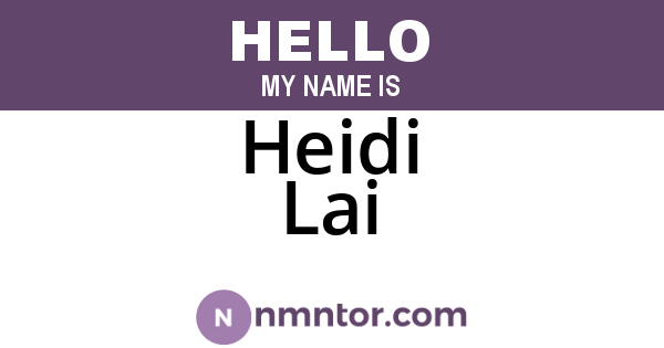 Heidi Lai