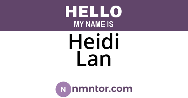 Heidi Lan