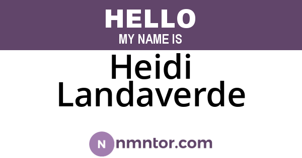Heidi Landaverde