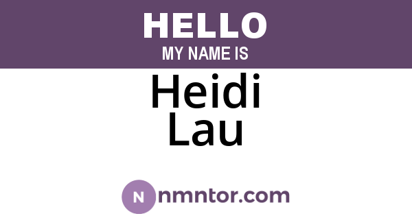 Heidi Lau