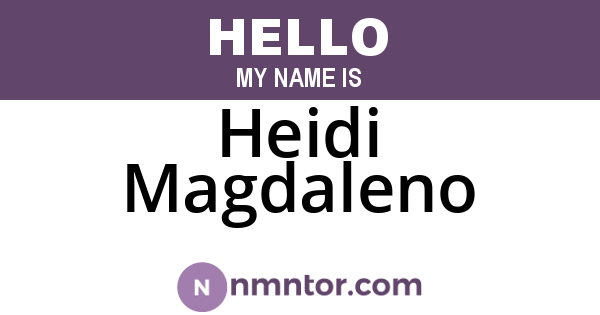 Heidi Magdaleno