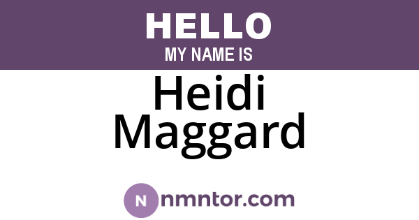 Heidi Maggard