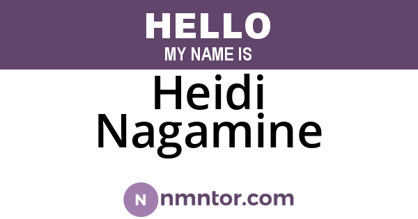 Heidi Nagamine