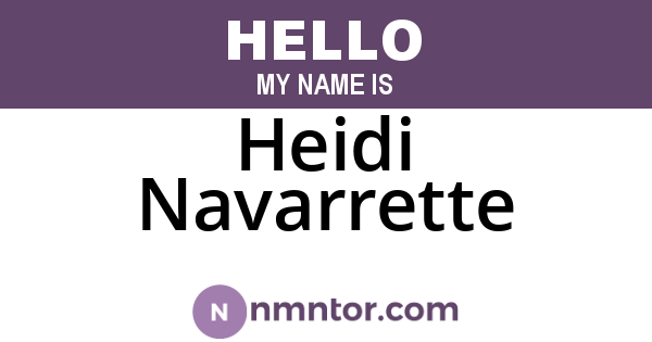 Heidi Navarrette