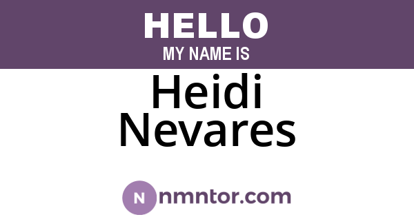 Heidi Nevares