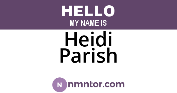 Heidi Parish