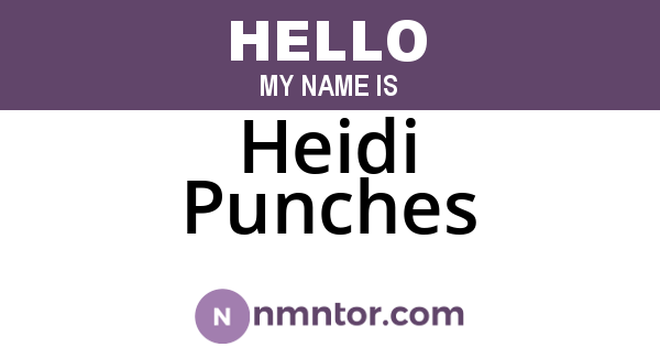 Heidi Punches