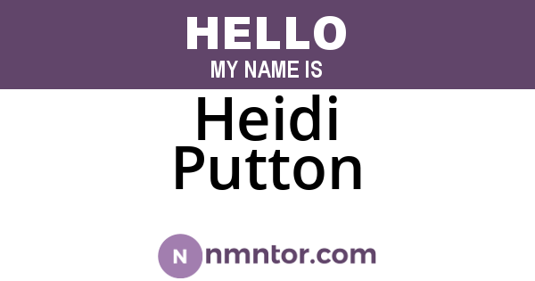 Heidi Putton