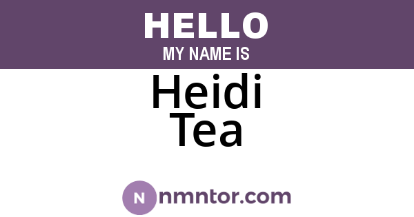 Heidi Tea