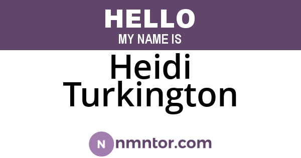Heidi Turkington