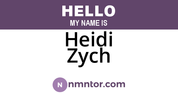 Heidi Zych