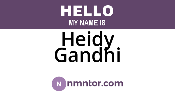 Heidy Gandhi
