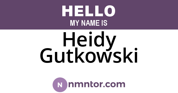 Heidy Gutkowski