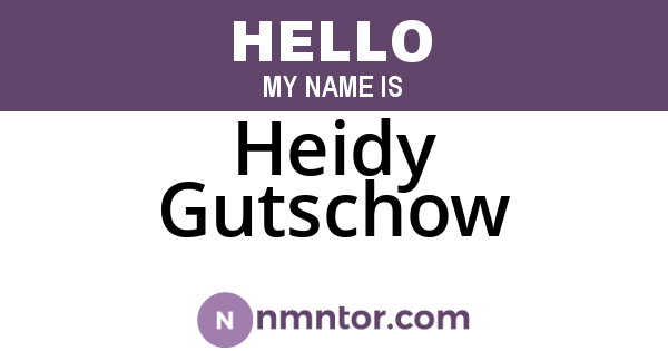 Heidy Gutschow