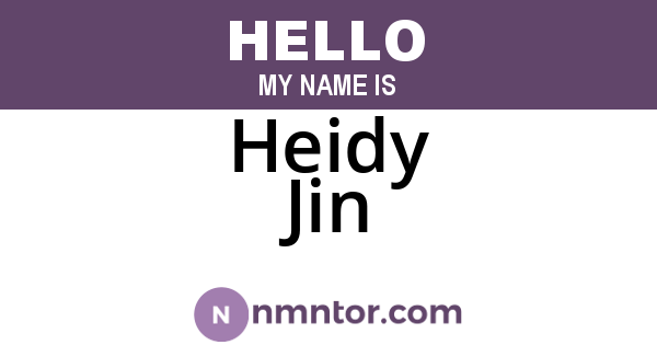 Heidy Jin
