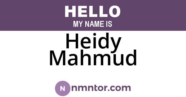 Heidy Mahmud
