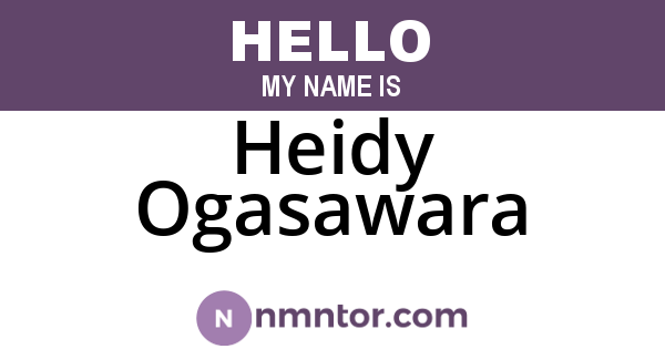 Heidy Ogasawara