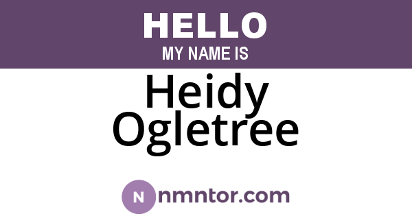 Heidy Ogletree