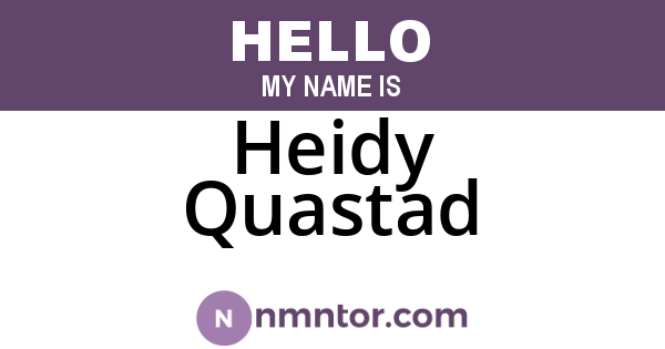 Heidy Quastad