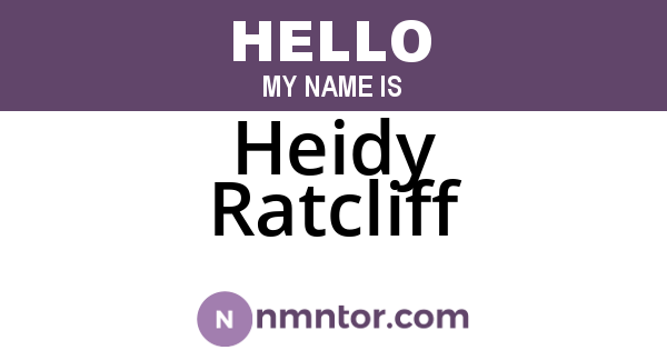 Heidy Ratcliff