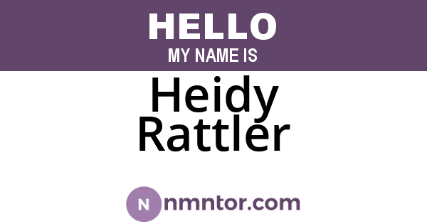 Heidy Rattler