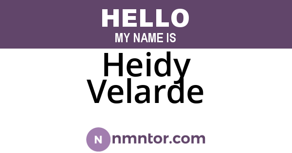 Heidy Velarde