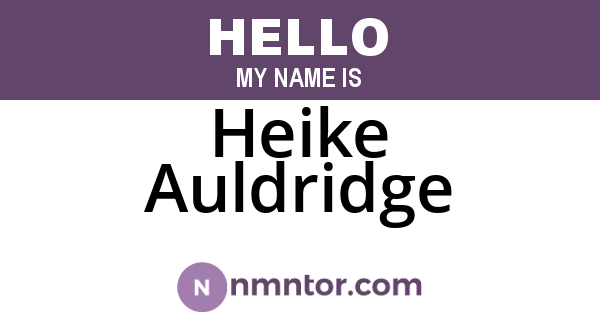 Heike Auldridge