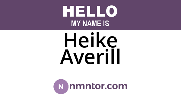 Heike Averill