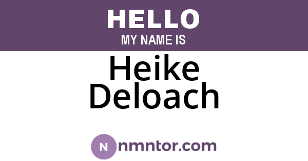 Heike Deloach