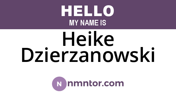 Heike Dzierzanowski