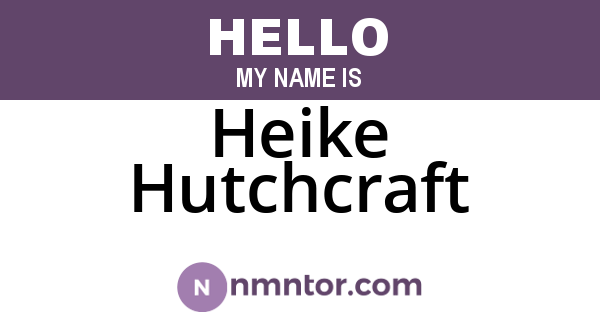 Heike Hutchcraft