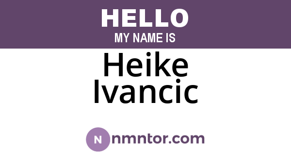Heike Ivancic