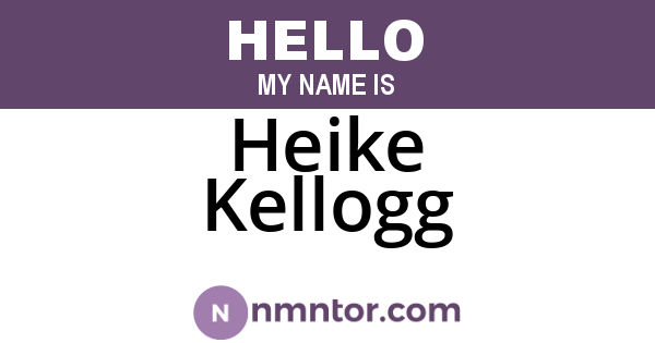 Heike Kellogg