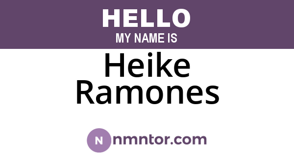 Heike Ramones