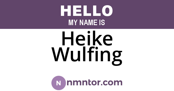 Heike Wulfing