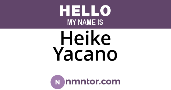 Heike Yacano