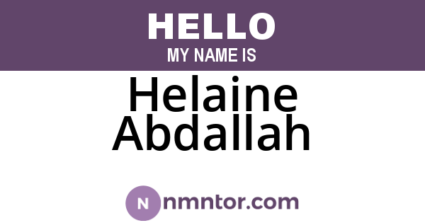Helaine Abdallah