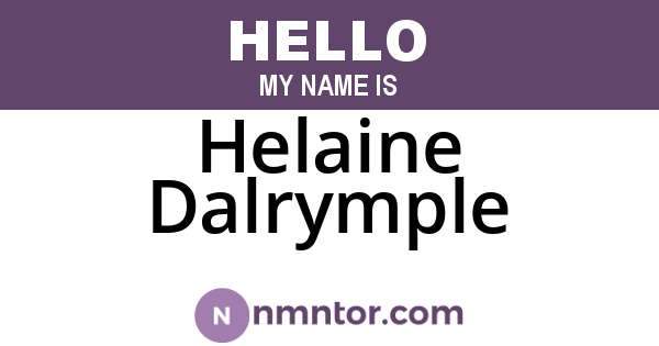 Helaine Dalrymple