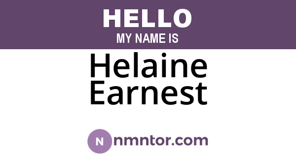 Helaine Earnest