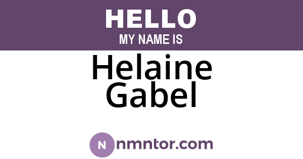 Helaine Gabel