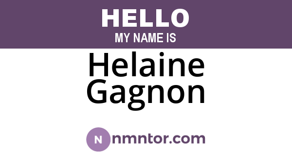 Helaine Gagnon
