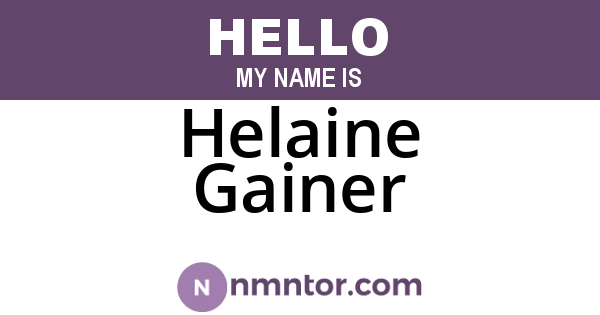 Helaine Gainer