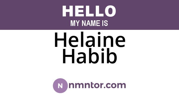 Helaine Habib