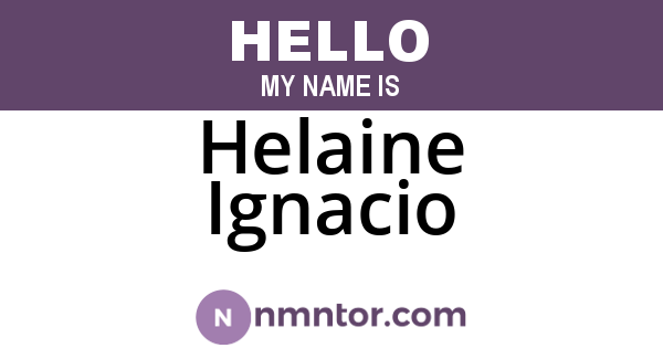 Helaine Ignacio
