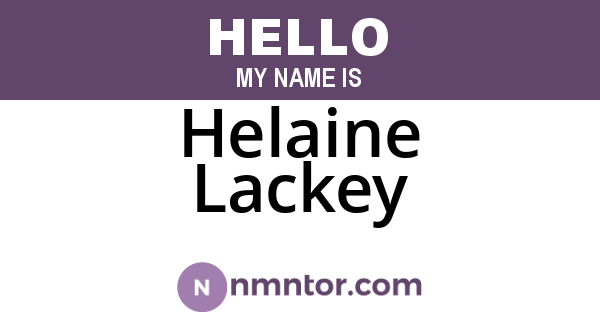 Helaine Lackey
