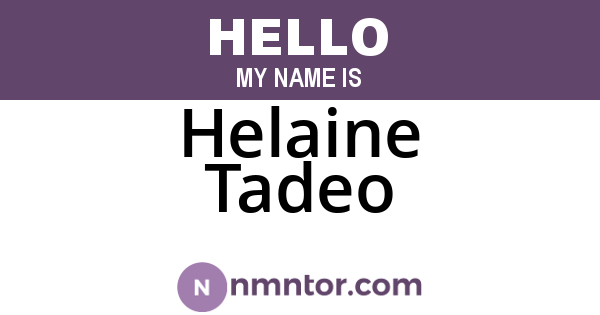 Helaine Tadeo