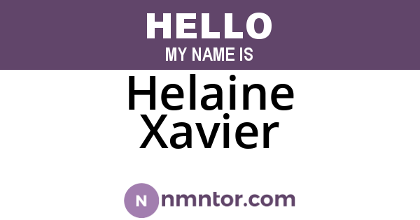 Helaine Xavier
