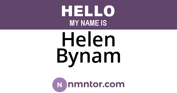 Helen Bynam