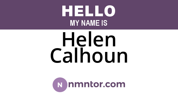 Helen Calhoun