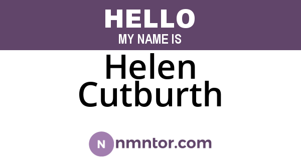 Helen Cutburth